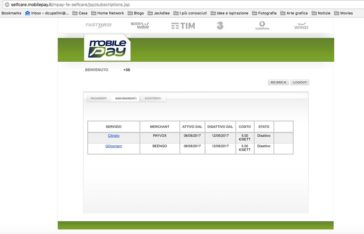 MobilePay - Abbonamenti